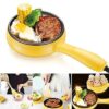 Multi-functional electric egg cooker with steamer and pan