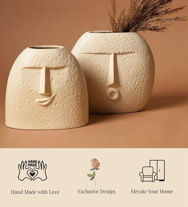 Stylish Ceramic Art Vase – Blowing Kiss Sculpture for Modern Interiors