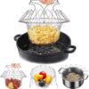 Foldable Steam Rinse Deep Frying Basket for easy cooking and steaming