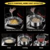 Foldable deep frying basket with easy grip handles