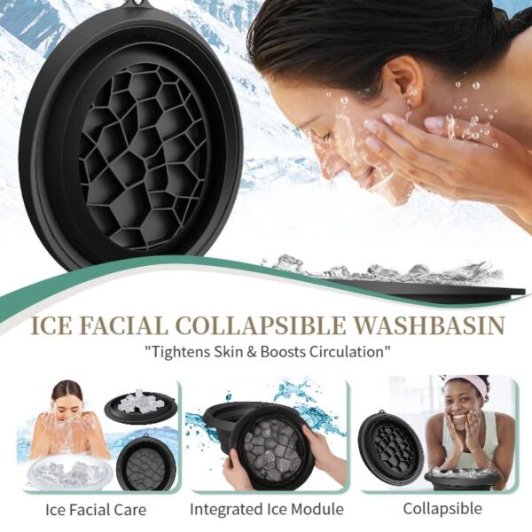 Facial ice bath bowl for reducing puffiness and rejuvenating skin