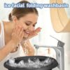Skincare ice bath bowl with built-in ice tray
