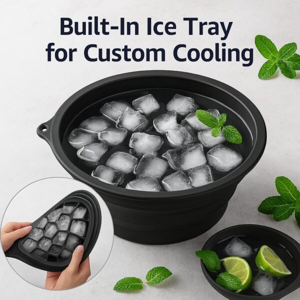 Face ice bath bowl with ice tray for morning skincare ritual