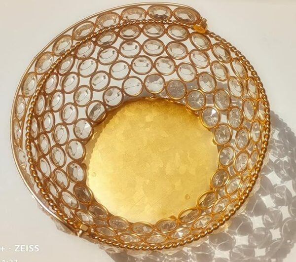 Unique crystal-coated flower basket for stylish interiors