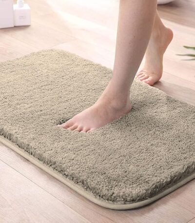 Microfiber luxe bath mat super soft non-slip design for modern bathrooms
