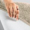 Grey microfiber luxe mat with high pile soft texture