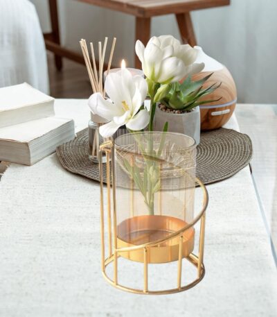 Elegant flower vase desktop planter for home and office decoration