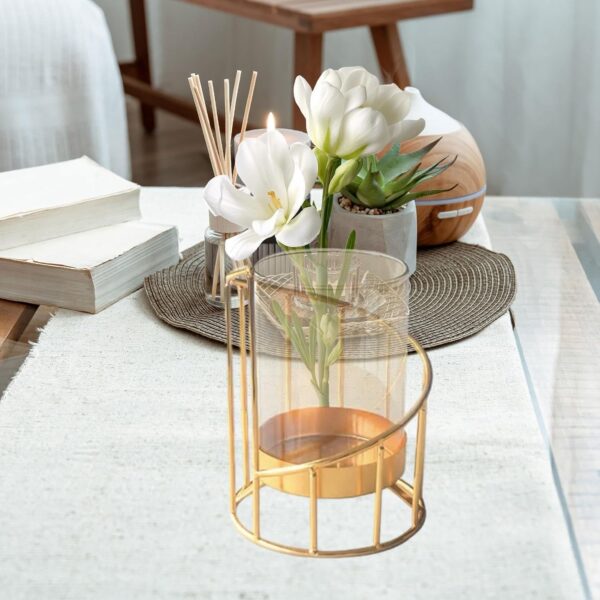 Elegant flower vase desktop planter for home and office decoration