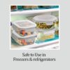 Reusable borosilicate clip fresh container for fridge and freezer