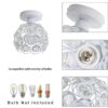 Sophisticated flush mount ceiling light with dual crystal rings