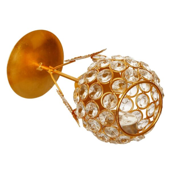 Elegant crystal floral tealight stand for weddings and events