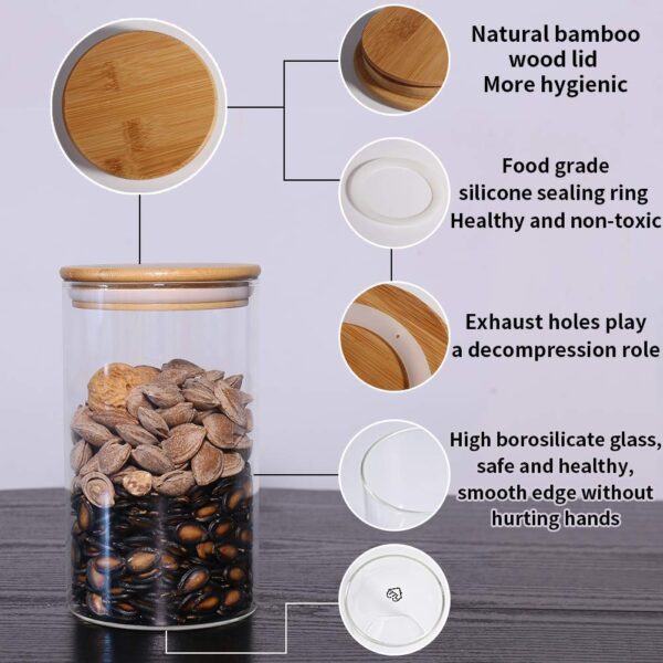 Eco-friendly reusable glass containers for sustainable food storage