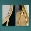 Portable desk mirror with golden frame and rotation