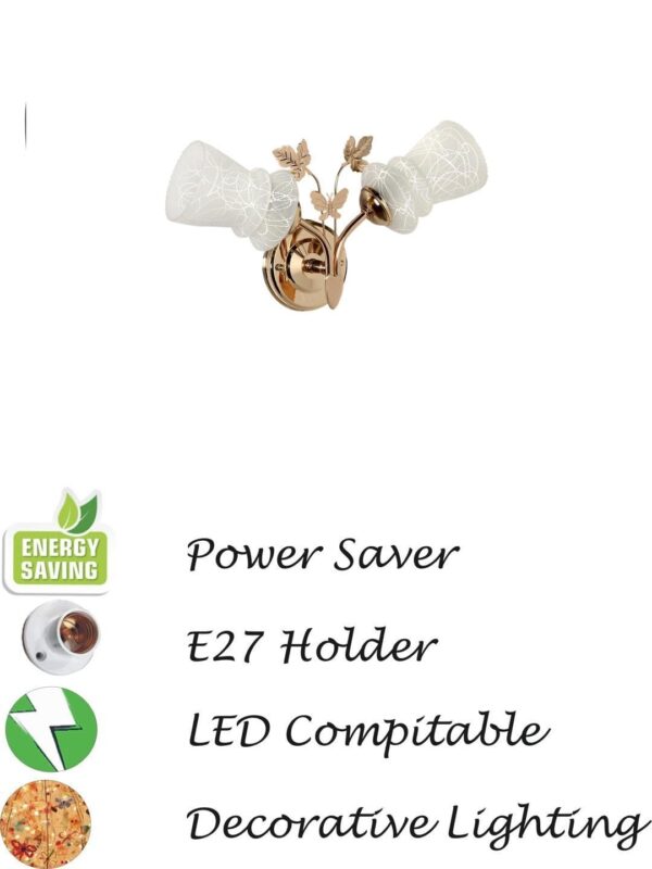 Wall-mounted lamp with elegant glass shade for living and dining rooms