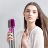Detachable hair dryer brush kit with smooth blow-dry function