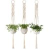 Boho style macrame plant hanger made with durable cotton rope