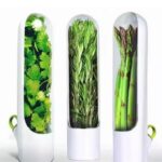 Fresh herb keeper container for refrigerator storage