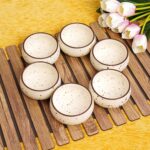 Hand-painted matte finish ceramic bowl set in vibrant colors