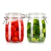 Mason glass jars with lids for pantry and kitchen organization