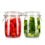 Mason glass jars with lids for pantry and kitchen organization