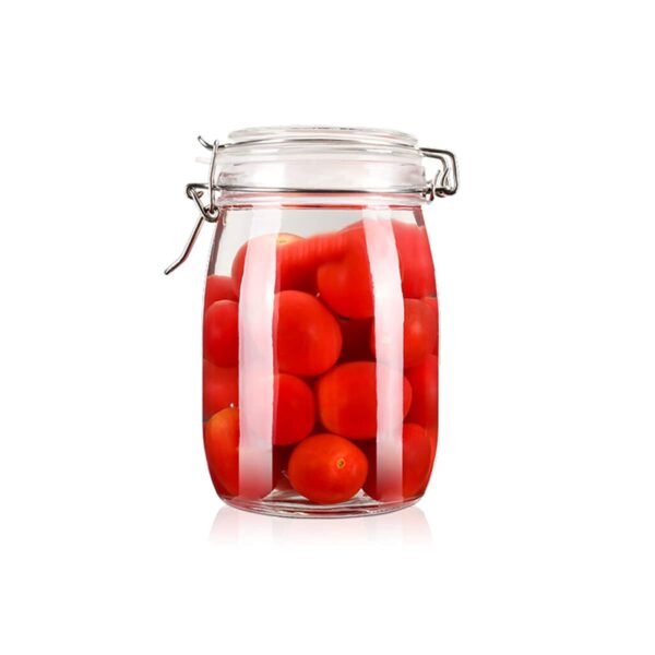 Transparent mason jars for spices and condiments storage