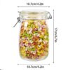 Glass canister set for dry fruits, snacks, and grains