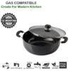Non-stick aluminium cookware kadhai for gas and induction stoves