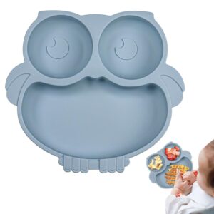 Baby silicone suction plate with divided compartments for toddlers