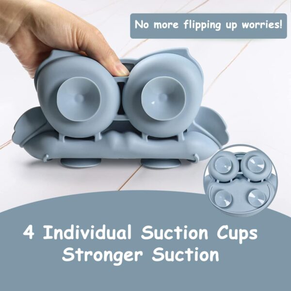 Eco-friendly silicone suction plate for infants and toddlers