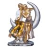 Resin romantic lovers sculpture on moon for gifting