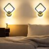 Minimalist golden LED wall lamp with soft warm glow