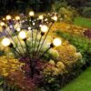 Aqua solar garden light path lighting with festive warm glow