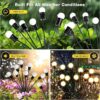 Firefly effect decorative solar lights for garden, lawn, and pathways