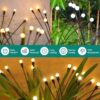 8 LED solar firefly lamp waterproof path lighting for garden parties