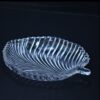 Durable lightweight glass leaf-shaped platter for table décor