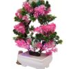 Artificial bonsai tree with sparrow figurine for living room décor