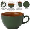High-quality ceramic soup cup with wide handle for easy holding