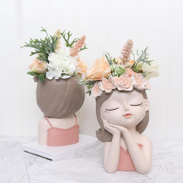 Small ceramic vase for succulents and indoor plants