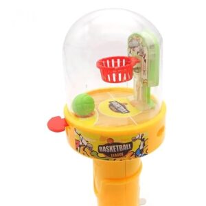Mini pocket basketball toy with music and flashing lights
