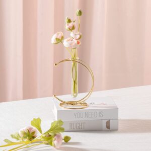Elegant gold rustproof flower vase for modern home décor