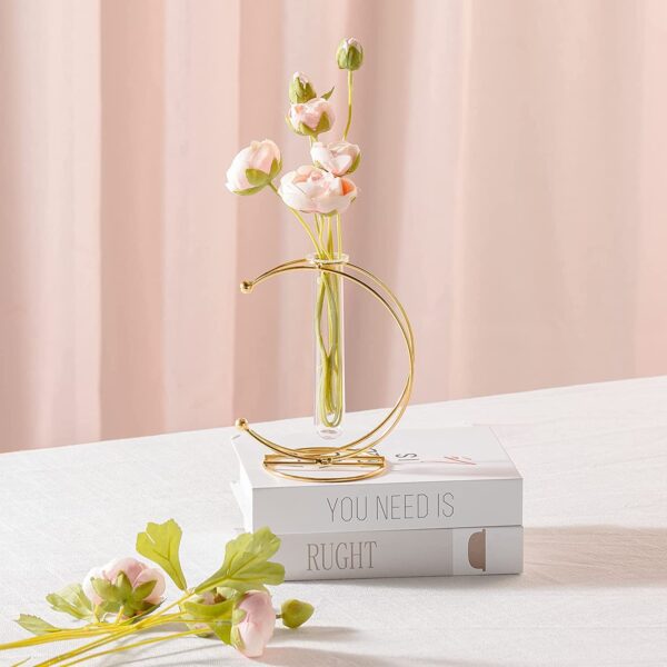 Elegant gold rustproof flower vase for modern home décor