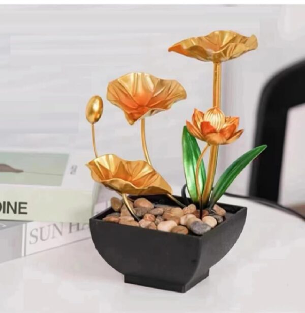 Rustproof metal water fountain for meditation and relaxation