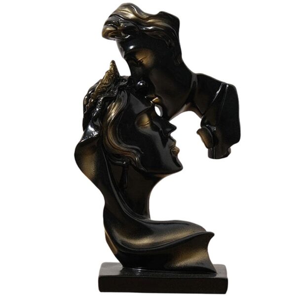 Elegant couple resin figurine showing love and affection