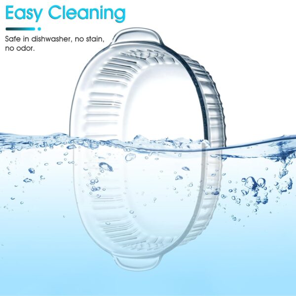 Multipurpose oval glass dish with lid for storage, baking, and reheating