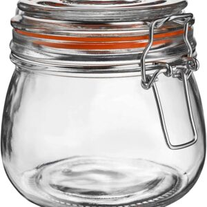 Glass mason jar with wide mouth for easy oatmeal prep