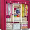 Fancy & Portable Collapsible Clothes Closet with Carbon Steel Frame
