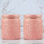 Handmade ceramic pickle jar with traditional rustic finish