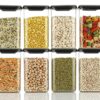 Transparent plastic containers for modular kitchen spice storage