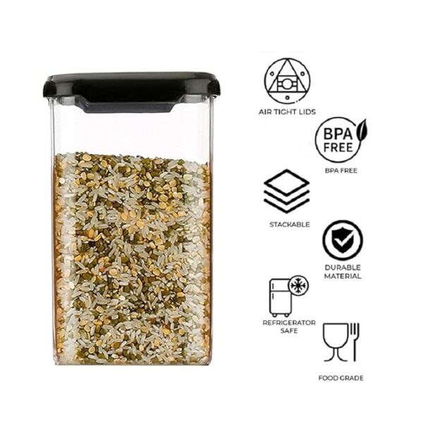 Food-safe plastic jars for spices, masalas, and herbs