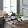 Lifestyle plant stand with heavy-duty support for potted plants